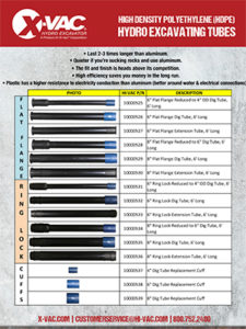 X-Vac HDPE Hydro Ex Tubes