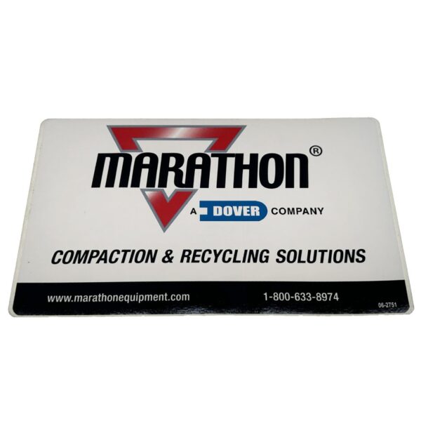 Marathon, 062751, Decal "Marathon Compaction & Recycling Solutions"