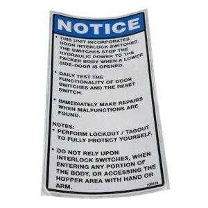 New Way, 108638, Decal, Door Interlock