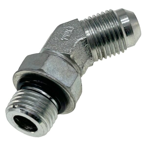 Perkins, D63147, Hydraulic Adapter, Elbow 45 6MORB - 6MJIC