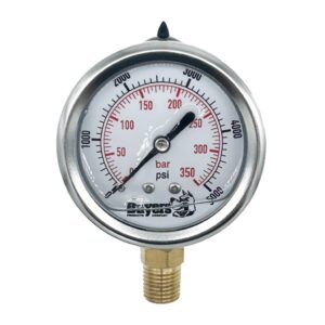 GAUGE, PRESSURE, 5K PSI, LIQUID FILLED