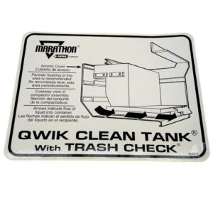 Marathon, 060072, Decal "Qwik Clean Tank with Trash Check"